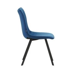 Eetkamerstoel Jimmy Velvet Blauw - Stof - Blauw -ZitMeester ComfortDesign 62df085b53f446f78262ae37f427b463