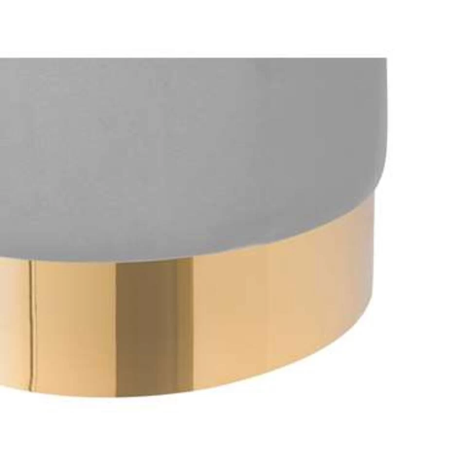 Beliani Poef SOPHIA - Grijs Fluweel 4 Beliani Poef SOPHIA - Grijs Fluweel - Image 2