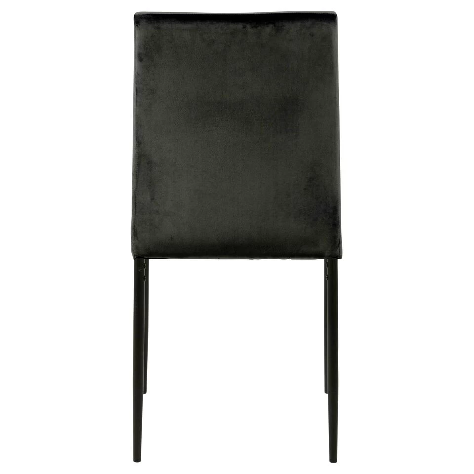 Sohome Eetkamerstoel - Set Van 2 - Paisley - Velvet - Zwart 6 Sohome Eetkamerstoel - Set Van 2 - Paisley - Velvet - Zwart - Image 4