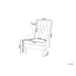 Beliani Fauteuil ALTA - Geel Polyester 8 Beliani Fauteuil ALTA - Geel Polyester -ZitMeester ComfortDesign 68027c614eaf45409840ad71d272ab58