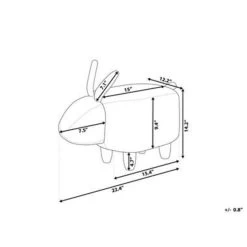 Beliani Dierenhocker BUNNY - Wit Polyester, Katoen -ZitMeester ComfortDesign 6cb1653bc5444d778fbfb3cd588eeb48