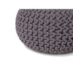 Beliani Poef CONRAD - Grijs Katoen -ZitMeester ComfortDesign 6e5142eceecf451499df79e6fbe1f255