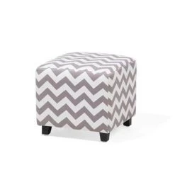 Beliani Poef KANSAS - Grijs Katoen -ZitMeester ComfortDesign 6ea0efe5c0ad417393cb18fa16b12368