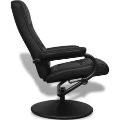 VidaXL Tv-fauteuil Met Voetenbankje Kunstleer Zwart -ZitMeester ComfortDesign 7045e183e0de44c1a462c4df86180e5c