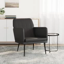 VidaXL Fauteuil 61x78x80 Cm Kunstleer Zwart 7 VidaXL Fauteuil 61x78x80 Cm Kunstleer Zwart -ZitMeester ComfortDesign 729e61ad866d4f29a02c6926ebdb18ce