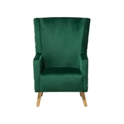 Beliani Oorfauteuil ONEIDA - Groen Fluweel -ZitMeester ComfortDesign 740abbb2633a40859a93a1fb91b17b53