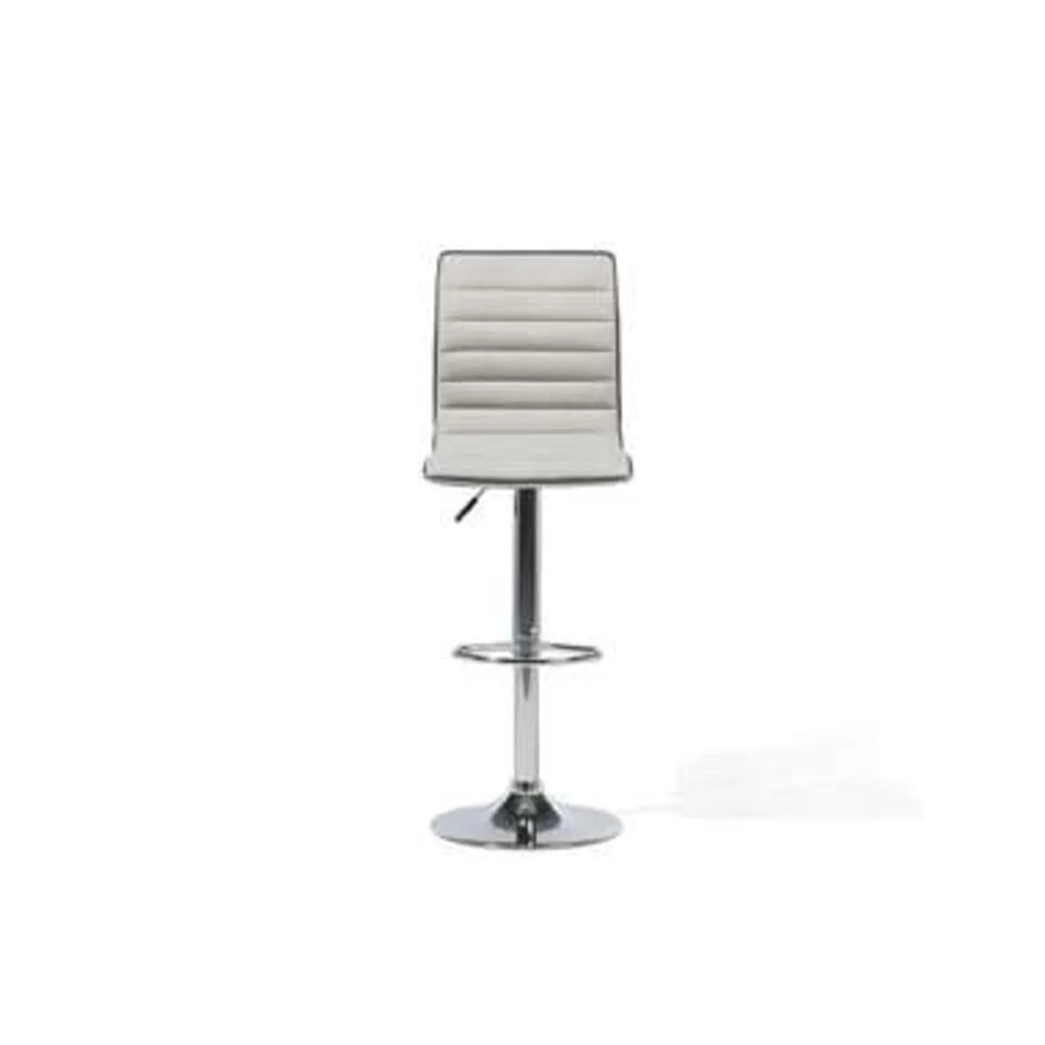 Beliani Barkruk LUCERNE - Beige Polyester 4 Beliani Barkruk LUCERNE - Beige Polyester - Image 2