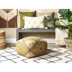 Beliani Poef SARON - Groen Jute 7 Beliani Poef SARON - Groen Jute -ZitMeester ComfortDesign 76012425cf4e49fea2d66c8187081d70