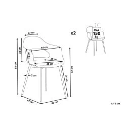 Beliani Eetkamerstoel UTICA - Groen Synthetisch Materiaal 8 Beliani Eetkamerstoel UTICA - Groen Synthetisch Materiaal -ZitMeester ComfortDesign 774745b4c2554ce99b6fc70ce58249a1
