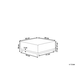 Beliani Ottomaan ROVIGO - Beige Polyester -ZitMeester ComfortDesign 7aa3e32802954ec38a10fc2c5f7ef296