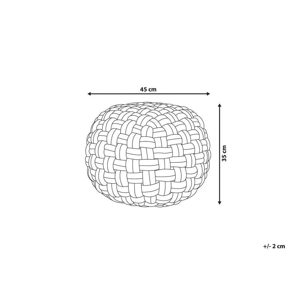 Beliani Poef HOPA - Zwart Fluweel 5 Beliani Poef HOPA - Zwart Fluweel - Image 3