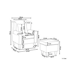 Beliani Fauteuil HAMAR - Groen Katoen, Polyester -ZitMeester ComfortDesign 7f9787519c2f406183d466779bf32c2f 1