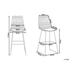 Beliani Barkruk PRESTON - Zwart Staal -ZitMeester ComfortDesign 7fbb0709ab1144a4849944bbdbc0a089