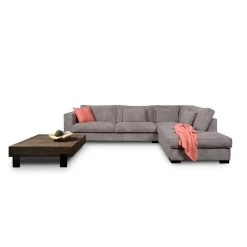 Hoekbank Stuttgart Groot Links - Ribcord - Antraciet -ZitMeester ComfortDesign 81004581 0101