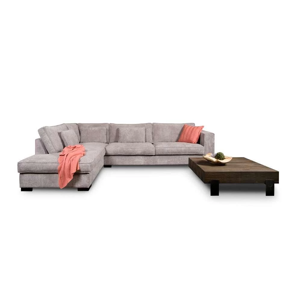 Hoekbank Stuttgart Groot Rechts - Ribcord - Lichtgrijs 5 Hoekbank Stuttgart Groot Rechts - Ribcord - Lichtgrijs - Image 3