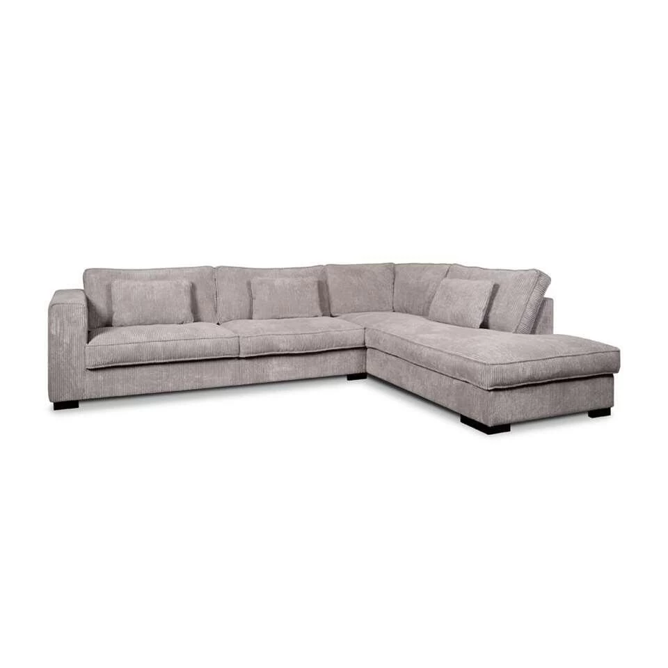 Hoekbank Stuttgart Groot Rechts - Ribcord - Lichtgrijs 4 Hoekbank Stuttgart Groot Rechts - Ribcord - Lichtgrijs - Image 2