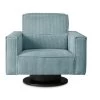 Draaifauteuil Stuttgart Met Armleuning - Ribcord - Ijsblauw/grijs -ZitMeester ComfortDesign 81004591