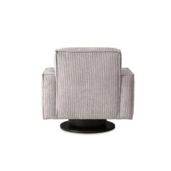 Draaifauteuil Stuttgart Met Armleuning - Ribcord - Lichtgrijs -ZitMeester ComfortDesign 81004592 0900