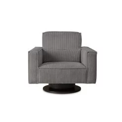 Draaifauteuil Stuttgart Met Armleuning - Ribcord - Antraciet