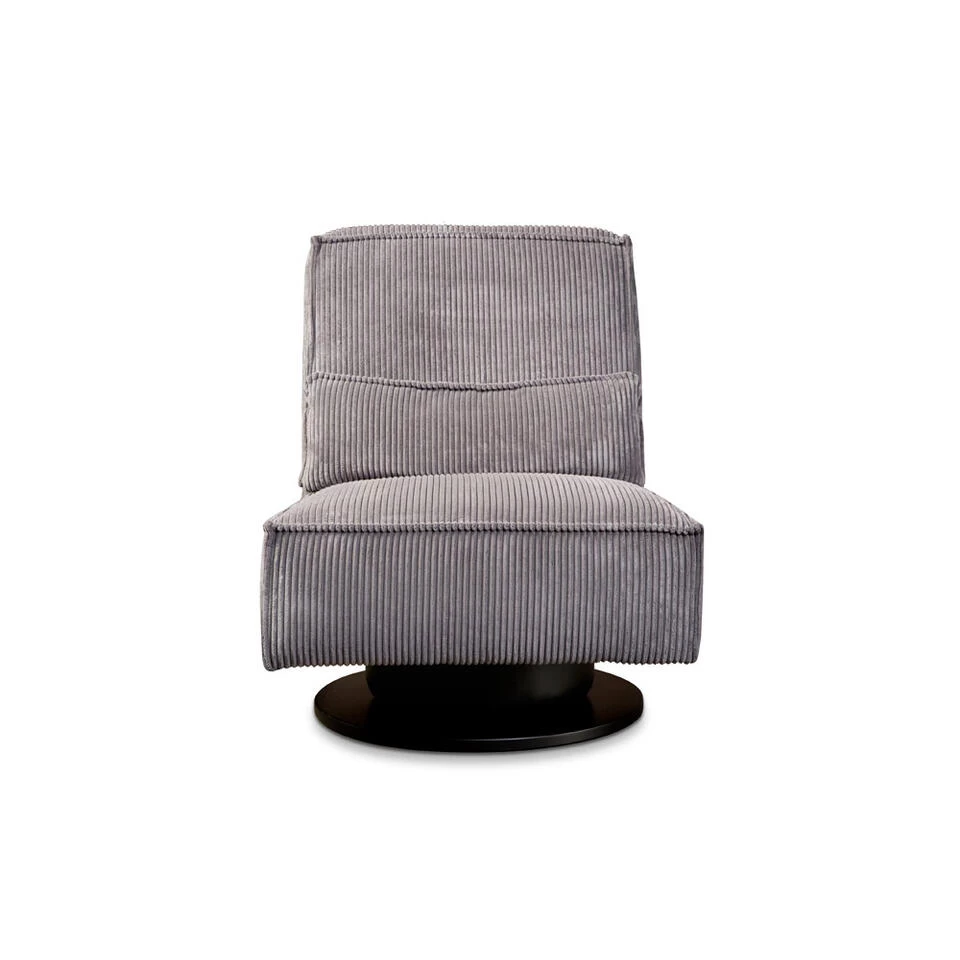 Draaifauteuil Stuttgart - Ribcord - Antraciet 3 Draaifauteuil Stuttgart - Ribcord - Antraciet