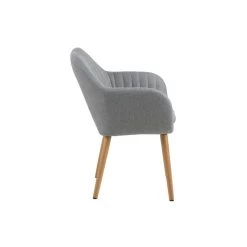 Eetkamerstoel Meda - Stof - Lichtgrijs/streep (1 Stuk) -ZitMeester ComfortDesign 81013268 8000