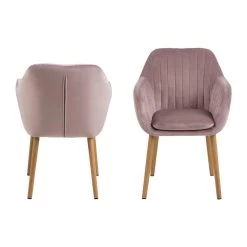 Eetkamerstoel Meda - Fluweel - Oudroze (1 Stuk) 6 Eetkamerstoel Meda - Fluweel - Oudroze (1 Stuk) -ZitMeester ComfortDesign 81017385 0100