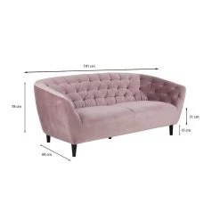 Bank Thyrza 3-zits - Fluweel - Oudroze 8 Bank Thyrza 3-zits - Fluweel - Oudroze -ZitMeester ComfortDesign 81017435 6900