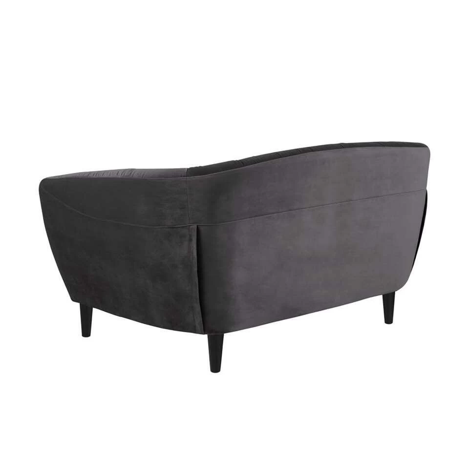 Bank Thyrza 2-zits - Fluweel - Donkergrijs 6 Bank Thyrza 2-zits - Fluweel - Donkergrijs - Image 4