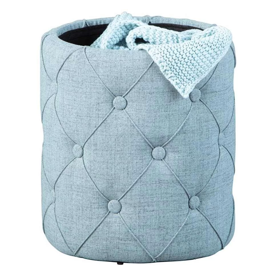 Poef Yapak - Grijs - 40x34x34 Cm 5 Poef Yapak - Grijs - 40x34x34 Cm - Image 3