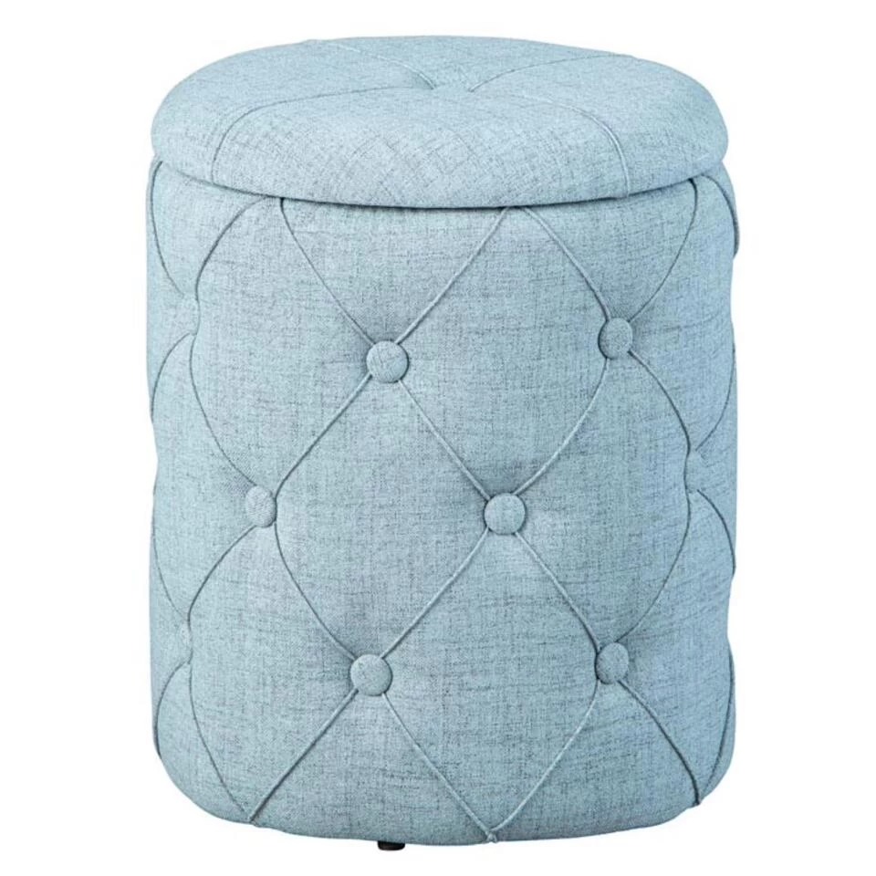 Poef Yapak - Grijs - 40x34x34 Cm 3 Poef Yapak - Grijs - 40x34x34 Cm