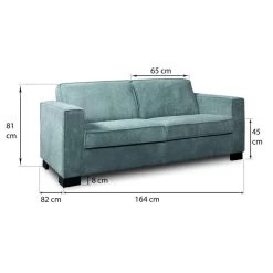 Bank Stuttgart 2-zits - Ribcord - Petrol 9 Bank Stuttgart 2-zits - Ribcord - Petrol -ZitMeester ComfortDesign 81023417 9600