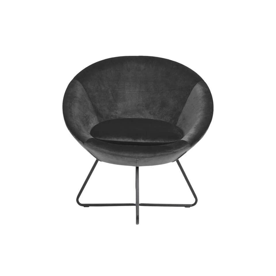 Fauteuil Forli - Fluweel - Donkergrijs 3 Fauteuil Forli - Fluweel - Donkergrijs