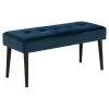 Bankje Gaby - Fluweel - Donkerblauw - 45x95x38 Cm 1 Bankje Gaby - Fluweel - Donkerblauw - 45x95x38 Cm -ZitMeester ComfortDesign 81026452