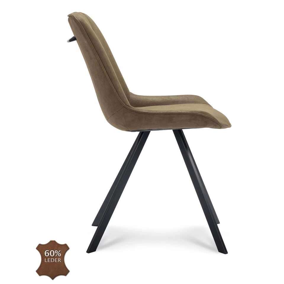 Eetkamerstoel Brent - Microleder - Mosgroen - 2 Stuks 5 Eetkamerstoel Brent - Microleder - Mosgroen - 2 Stuks - Image 3