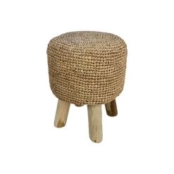 HSM Collection Kruk Malibu - Raffia Zeegras - Naturel - 45 Cm 8 HSM Collection Kruk Malibu - Raffia Zeegras - Naturel - 45 Cm -ZitMeester ComfortDesign 81027199 0300