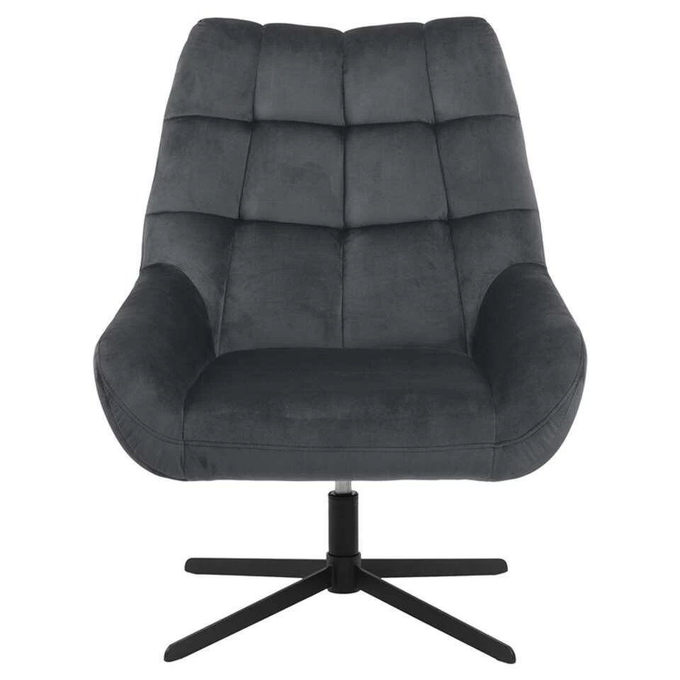 Fauteuil Devin - Stof - Donkergrijs 4 Fauteuil Devin - Stof - Donkergrijs - Image 2