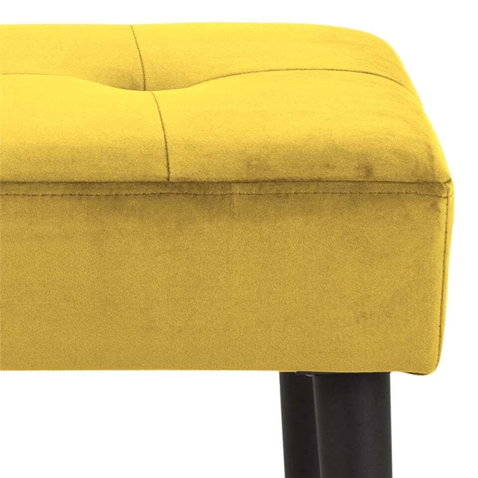 Bankje Gaby - Stof Vic - Geel - 45x95x38 Cm 5 Bankje Gaby - Stof Vic - Geel - 45x95x38 Cm - Image 3