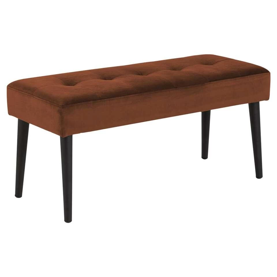 Bankje Gaby - Stof Vic - Koper - 45x95x38 Cm 3 Bankje Gaby - Stof Vic - Koper - 45x95x38 Cm