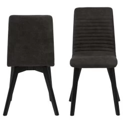 Eetkamerstoel Altura - Stof Preston - Antraciet (2 Stuks) -ZitMeester ComfortDesign 81027718 0200