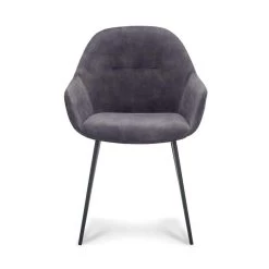 Eetkamerstoel Cody - Velvet Adore - Antraciet (2 Stuks) -ZitMeester ComfortDesign 81029258 0300