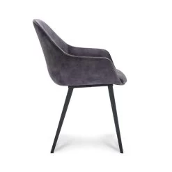 Eetkamerstoel Cody - Velvet Adore - Antraciet (2 Stuks) -ZitMeester ComfortDesign 81029258 0400