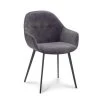 Eetkamerstoel Cody - Velvet Adore - Antraciet (2 Stuks) -ZitMeester ComfortDesign 81029258