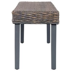 VidaXL Bankje 110 Cm Natuurlijk Kubu Rattan En Massief Mangohout Grijs -ZitMeester ComfortDesign 81076a4d4b2b4a389cd723ad09404eb9