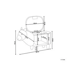 Beliani Dierenhocker ALPACA - Grijs Polyester, Katoen -ZitMeester ComfortDesign 8917f9fb634d49218bf6232edec95745