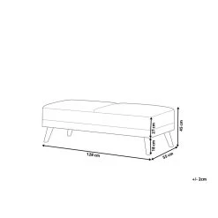 Beliani Ottomaan FLORLI - Zwart Polyester -ZitMeester ComfortDesign 8ab1c97677654269bb8cda8e5d32b324