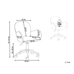 Beliani Bureaustoel PRIDDY - Roze Fluweel 8 Beliani Bureaustoel PRIDDY - Roze Fluweel -ZitMeester ComfortDesign 8dcaeaa997ba4bf991d73ce6e9484dab