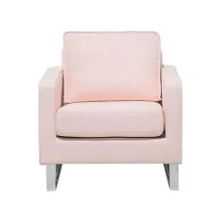 Beliani Fauteuil VIND - Roze Polyester -ZitMeester ComfortDesign 8f64f9f2f93541a394eb545ad952a58a