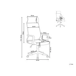 Beliani Bureaustoel LEADER - Zwart Polyester 8 Beliani Bureaustoel LEADER - Zwart Polyester -ZitMeester ComfortDesign 8f69c468683240e89b001b64398bfbf4