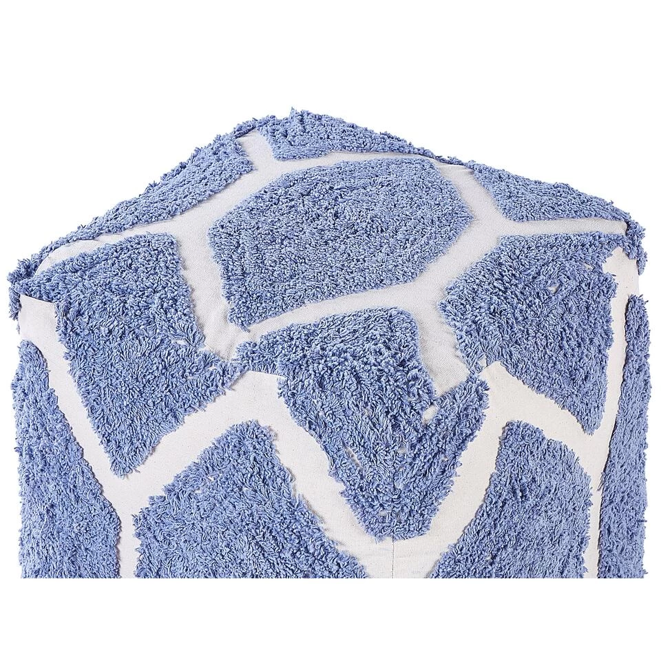 Beliani Poef ROJHAN - Beige Katoen 6 Beliani Poef ROJHAN - Beige Katoen - Image 4