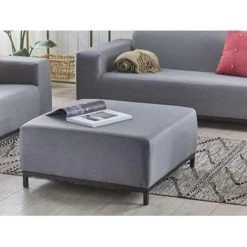 Beliani Ottomaan ROVIGO - Grijs Polyester 8 Beliani Ottomaan ROVIGO - Grijs Polyester -ZitMeester ComfortDesign 936505d3f3c74bc9a2c921ea1afbfc30